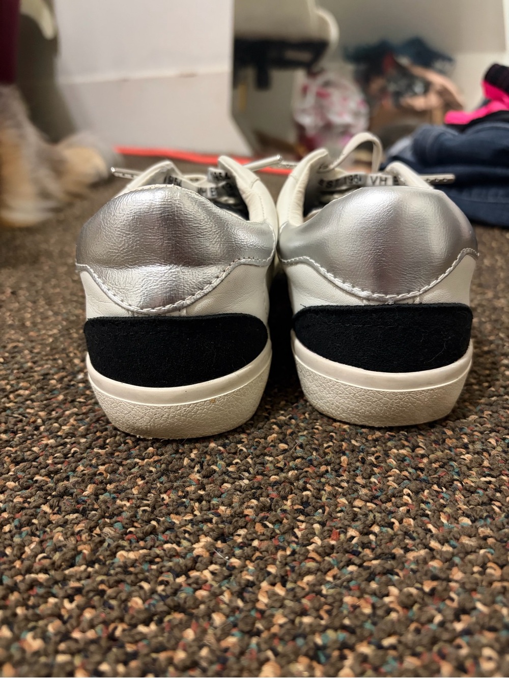 Vintage Havana White Silver Star Sneakers Women’s Size 7.5 Lace Up - Picture 3 of 6